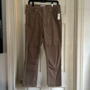 NWT GAP High Rise Velvet Vintage Slim Jeans with Washwell - Taupe Brown